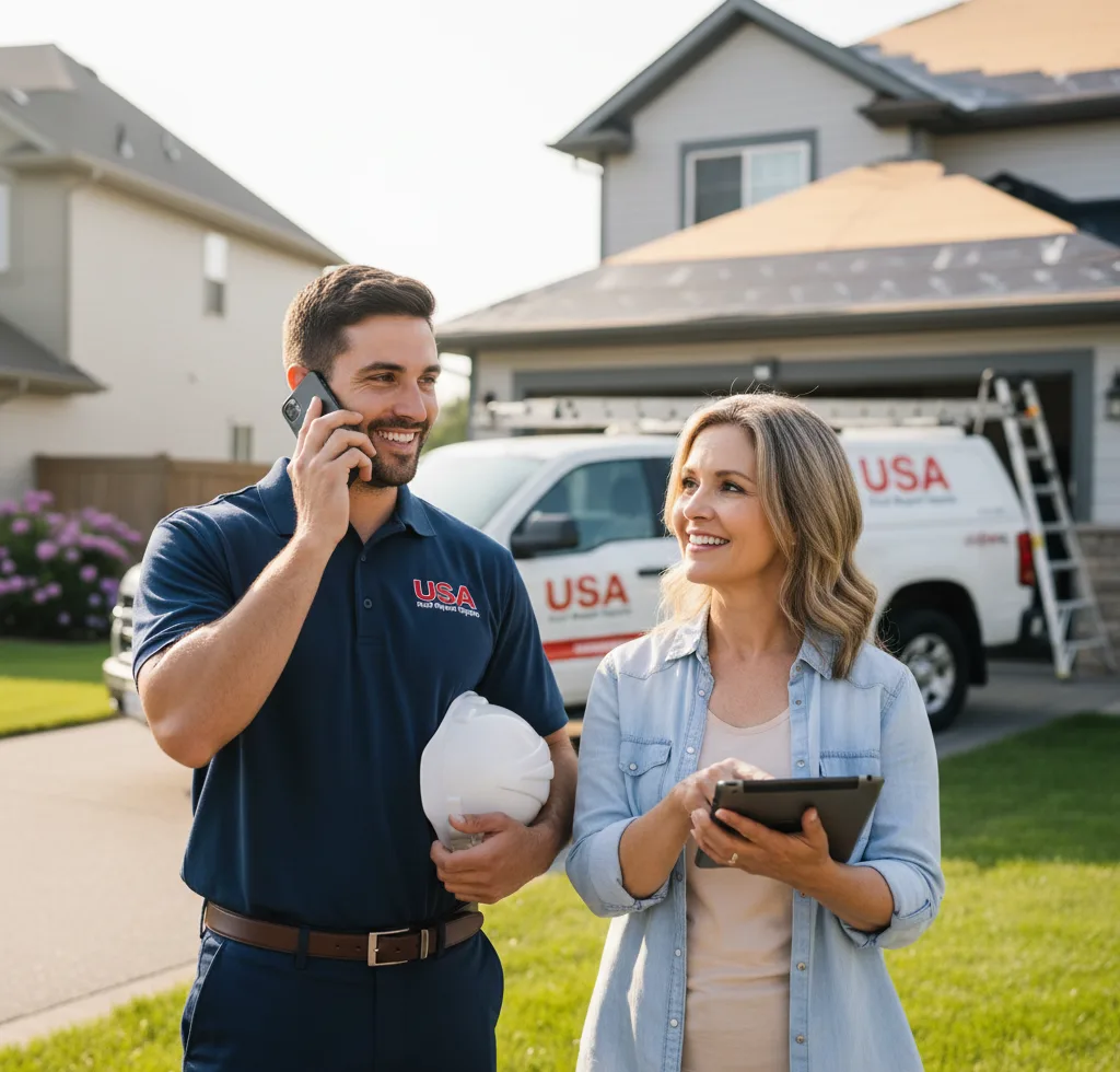 USA Roof Repair Experts customer support in Delmont
